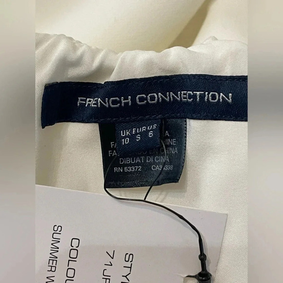 French Connection Whisper‎ Ruffle Square Neck Dress New Size 6 - Picture 10 of 14